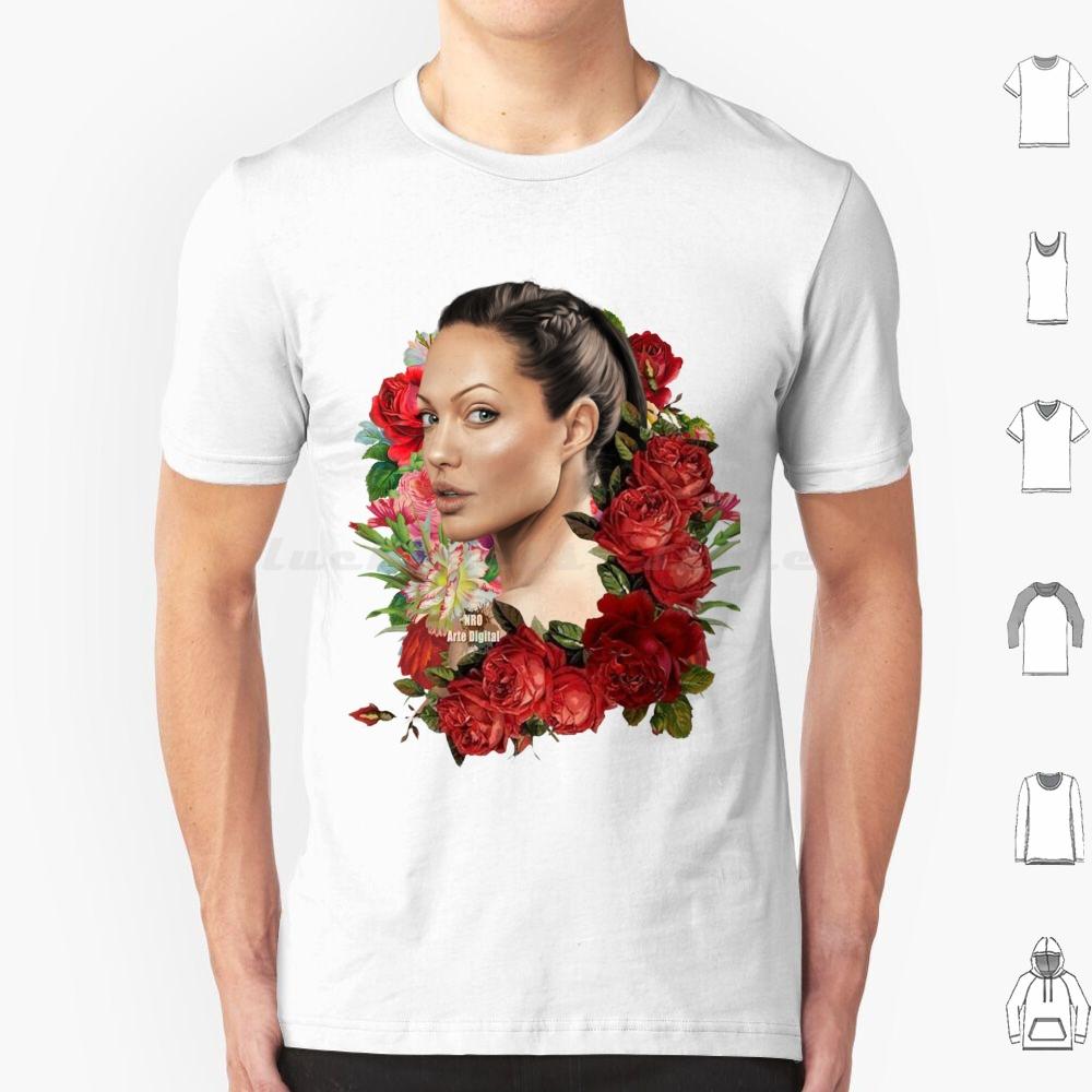 Angelina Jolie T Shirt Cotton Men Women DIY Print Angelina Jolie No Digital Art Cinema Hollywood Tie Star Brangelina Tomb Raider