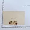Korean Style Heavy Duty Colored Glass Stud Earrings: Light Luxury, High-End, Retro Versatile Design for Women