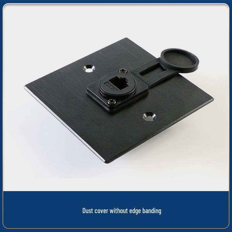 Type-D USB Wall Socket Mount: Dual Port Solderless Pass-through Adapter