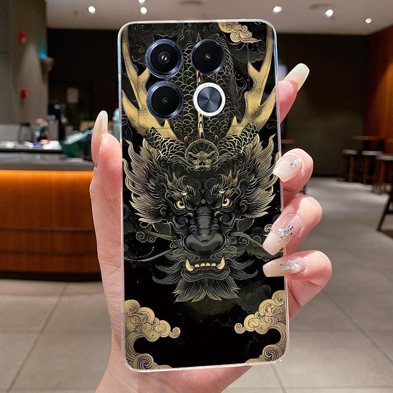 Unique Design Pattern Phone Case For Infinix Note 40 5G/X6851/X6852 Shockproof Soft Casing Soft TPU Transparent Back Cover