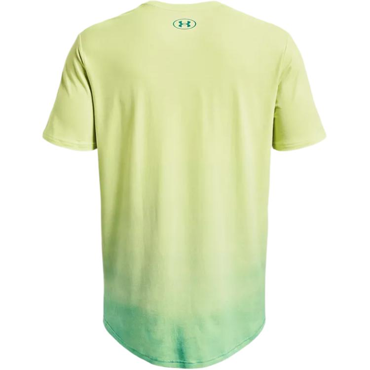 Under Armour SS23 Pattern Print Crew Neck Short Sleeve T-Shirt Men Tops Green 1378906-391