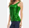 Women's Shine Sequins Decorative Vest Waist Type