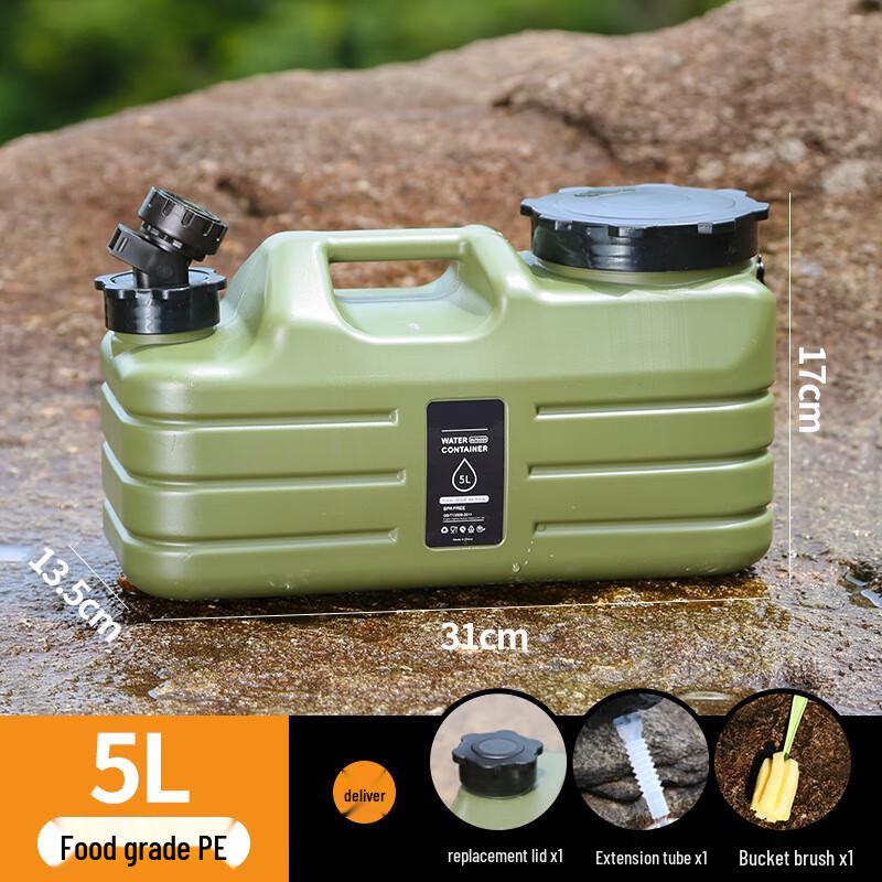 Outdoor Camping PE Water Bucket with Faucet