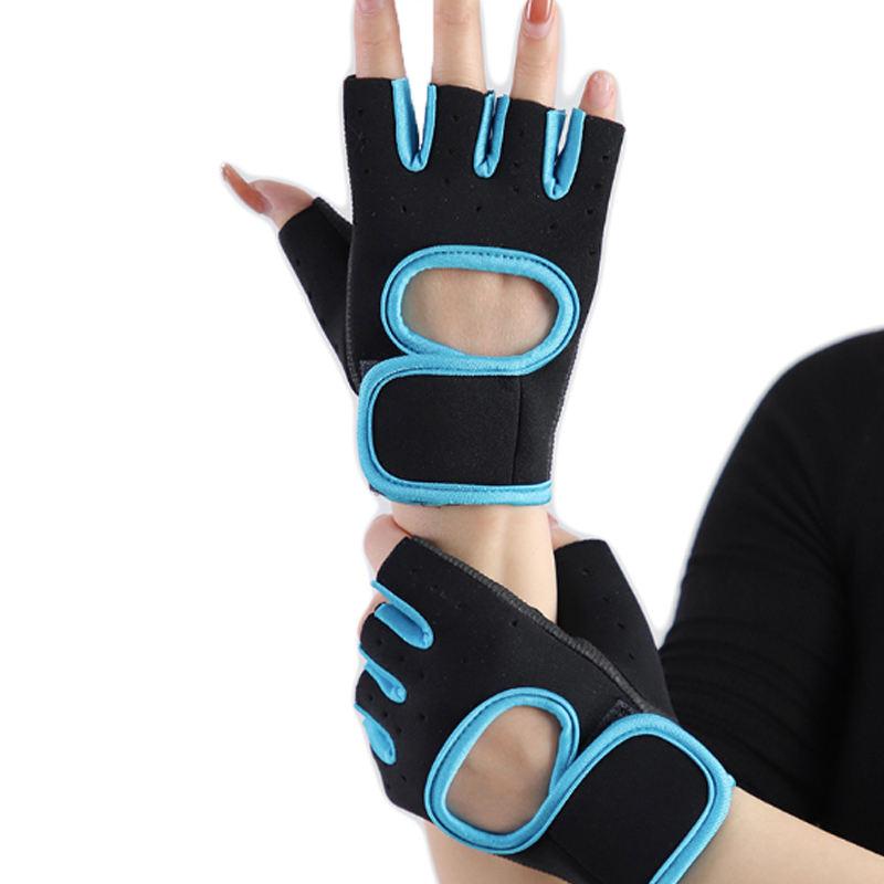 Custom Logo Neoprene Breathable Half Finger Workout Gloves for Bodybuilding Gym & Home Use-Non-Slip Lightweight Quick Drying