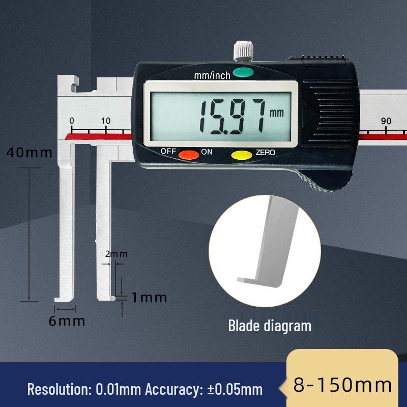 Guilin Guanglu High-Precision Digital Caliper for Inner Hole, Inner Circle, Flat-Headed Groove Measurement