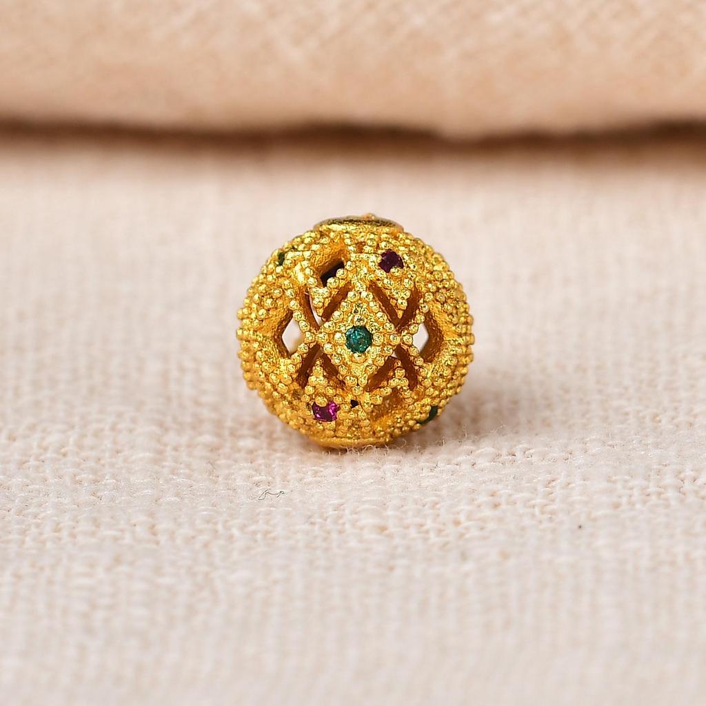 Vintage Gold Spacer Beads for DIY Bracelets & Necklaces – High-Grade Crystal Accessories with Strong Color Protection