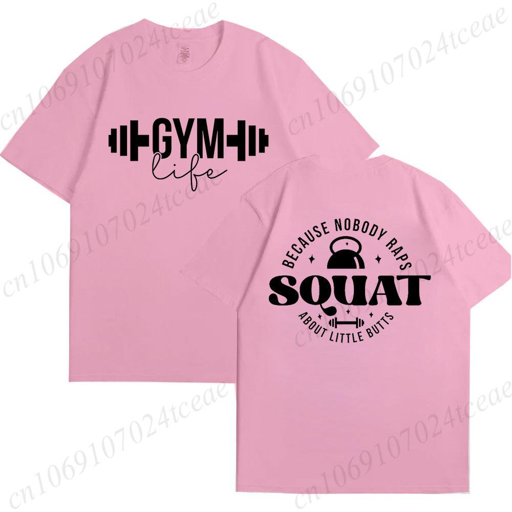 Funny Gym Life T-Shirts for Women Workout Summer Short Sleeve Tees Motivational Positive Tees Cute Exercise Fitness Tops