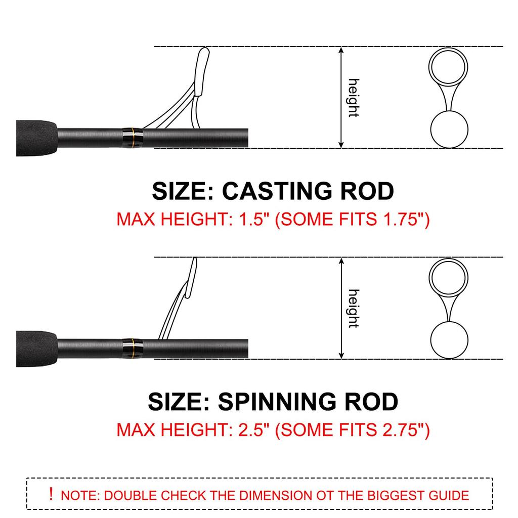 PATIKIL 67" Rod Socks, 2-Piece Fishing Rod Sleeve Covers, Braided Pole Protector Gloves for Spinning, Fly, Ice, and Casting Rods, Black