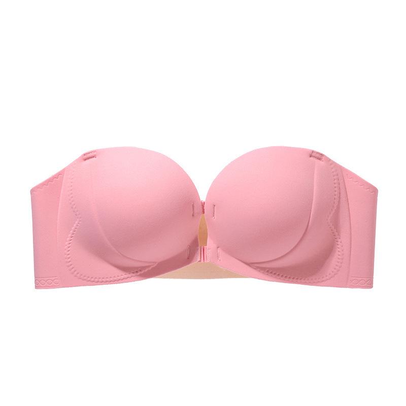 Strapless Non-slip Push-up Lingerie with Front Buckle & Back Support