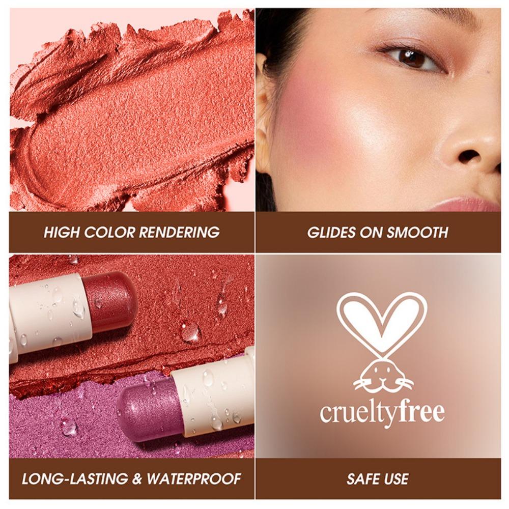 LANGMANNI 4 Color Blush Sticks Lasting Naturally Brighten Blush Stick