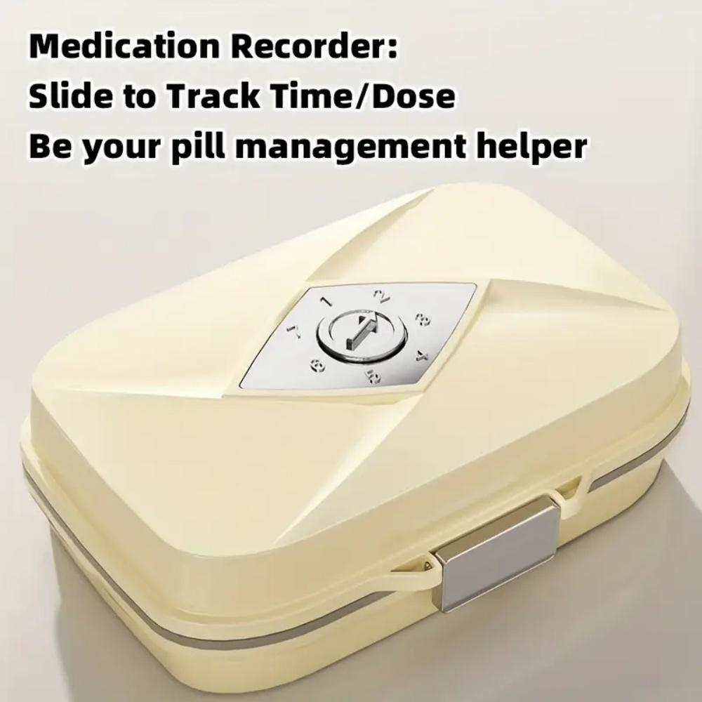 Portable medicine box, travel with you for seven days a week, medicine box, pill box, double-layer seven grid moisture-proof