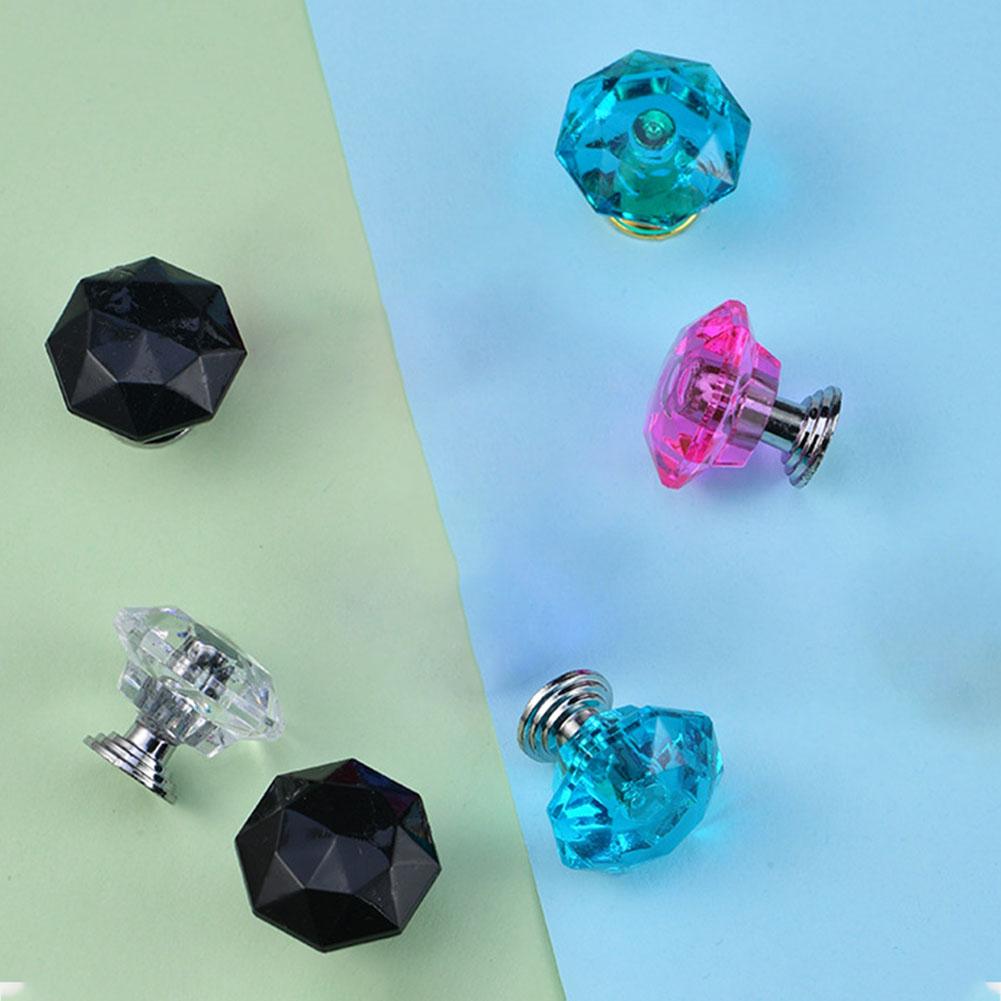 4PCS/LOT Acrylic Crystal Drawer Pulls - Diamond Handle for Cabinet Doors & Drawers | Plastic Decorative Knobs
