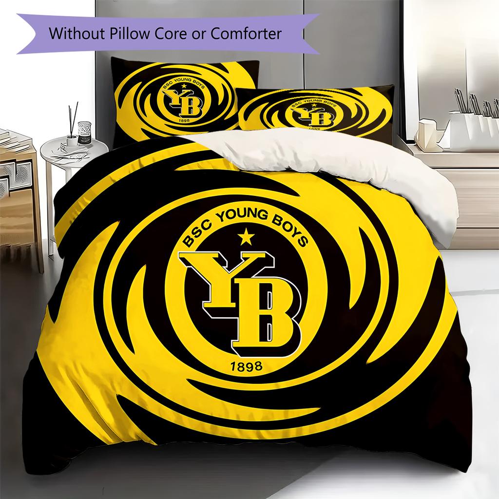 BVB Pattern Bedding,Quilt Set Quilt Cover Pillowcase Home Birthday Gift (1 * Duvet Cover + 2 * Pillowcase, Without Core)
