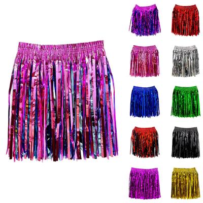 Carnival Dance Performance Rainsilk Skirt Children's Day Performance Decoration Hawaiian Rainsilk Grass Skirt Dress Up
