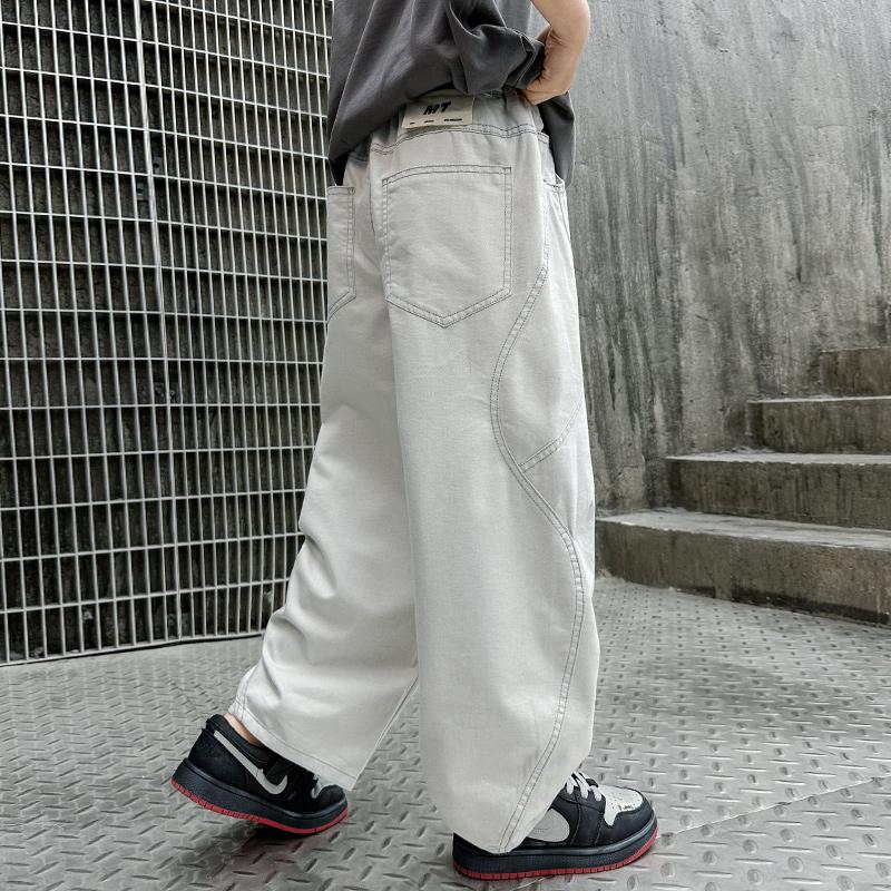 Children Fashion Spring Straight Pants for Boys Brief Casual Beige Trousers Teenager Kids Luxury Clothing High Quality