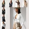 European Style Knit Bodysuit With Zipper Short Pants For Streetwear Fashion Women