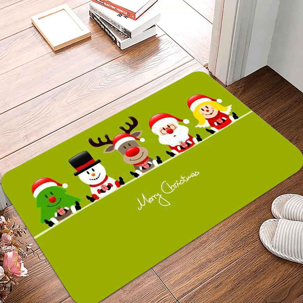 

Christmas Door Mat Santa Claus Outdoor Carpet Merry Christmas Decorations for Home Welcome Mat Carpet for Entrance Door 40x60cm