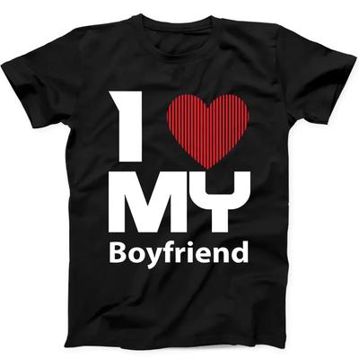 Ik Hou Van Mijn Vriend Heren Cadeau Grap Valentijnsdag Cadeau T-shirt Zwart T-shirt 115