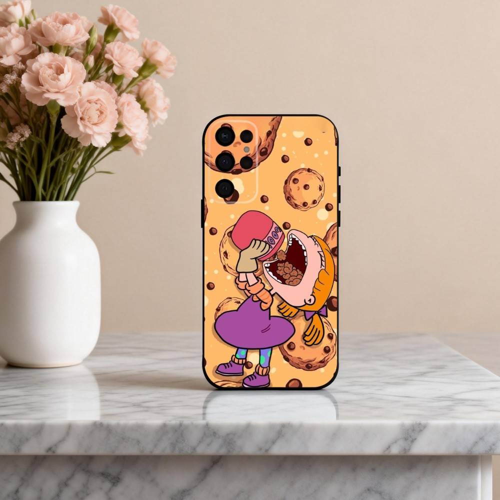 R-Rugrat-T C-Chuckie A-Angelica Phone Case For Samsung S25,24,23,22,30,21,10,9,Ultra,Plus,Lite,FE,4,5 G Soft Black Case