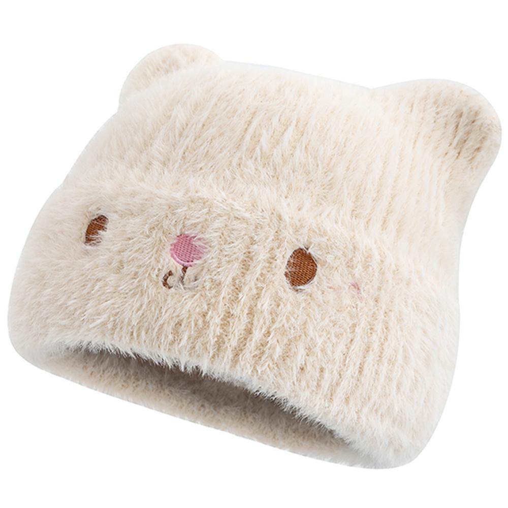 New Cute CAT EAR Beanie Faux Fur Winter Hats For Women Fashion Outdoor Dandy Knit Hat Warm Cap For Girl Gifts