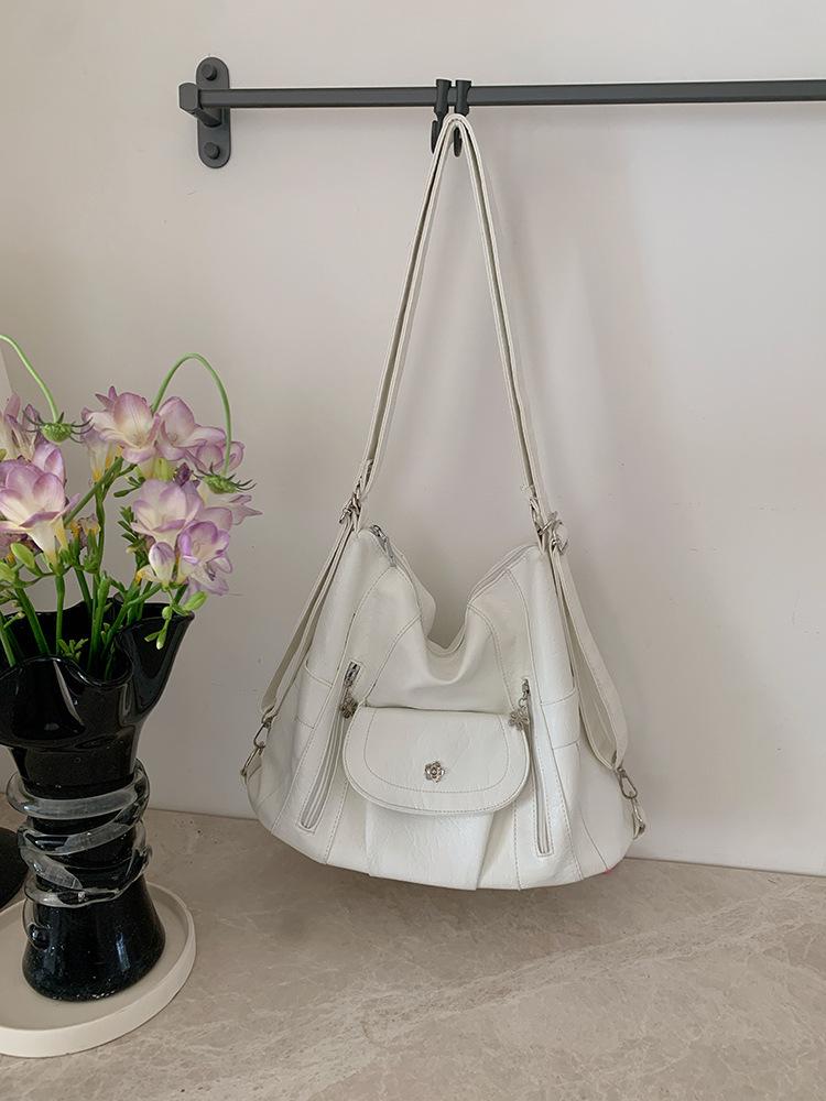 

Korean version autumn and winter backpack women s 2025 new fashionable large-capacity shoulder tote bag college backpack белый