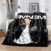 Rapper Eminem Tupac 2pac Hip-Hop Music Rap God Blanket,Soft Throw Blanket for Home Bedroom Bed Sofa Picnic Travel Cover Gift