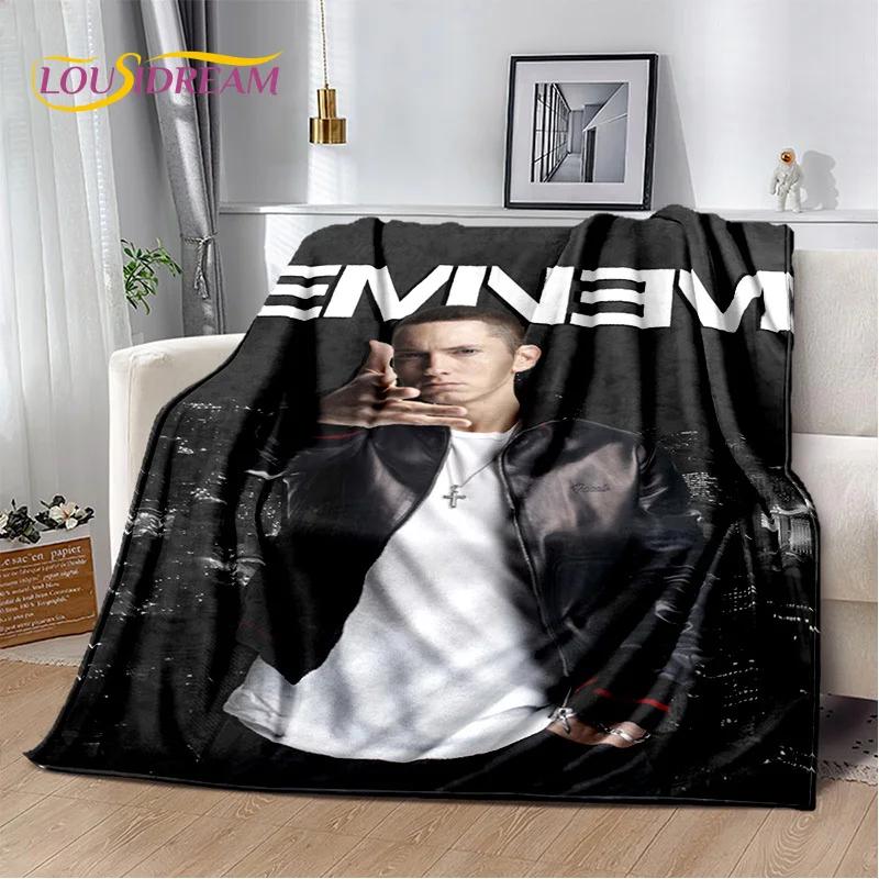 Rapper Eminem Tupac 2pac Hip-Hop Music Rap God Blanket,Soft Throw Blanket for Home Bedroom Bed Sofa Picnic Travel Cover Gift