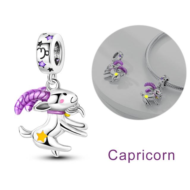 

Серебряный кулон 925 пробы, 12 знаков зодиака, созвездия, подвески, модный стиль, браслет, ожерелье, женские украшения, подарки на день рождения