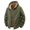 Autumn and Winter Fashion Solid Color Thick Warm Lamb Wool Jacket For Men's Casual Loose Sports Windproof Plus Size Jacket
