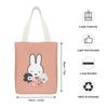 THEBEASTPIE Miffy Tote A4 Canvas Shopping Shoulder Large Capacity Canvas Bag with Perfect for Commuting To Work or Popular and Stylish Character Bag,