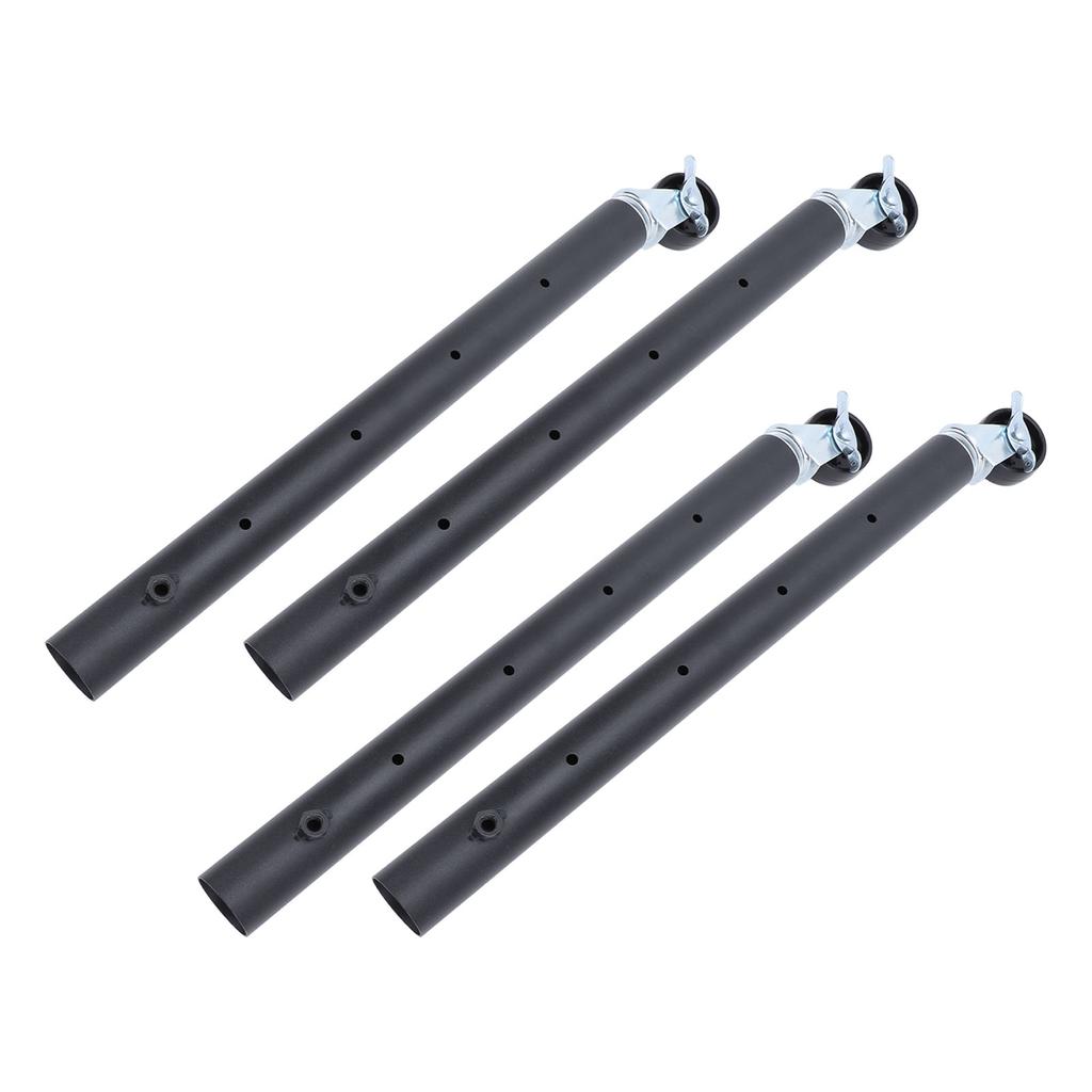 4PCS Furniture Legs with Caster Wheels Heavy Duty Carbon Steel Table Leg Extender Riser for Cabinet Sofa Bed Couch Coffee Table