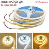 1Roll DC12/24V 320LED Flexible Lamp Super Bright Linear Lighting Durable COB LED Strip Light