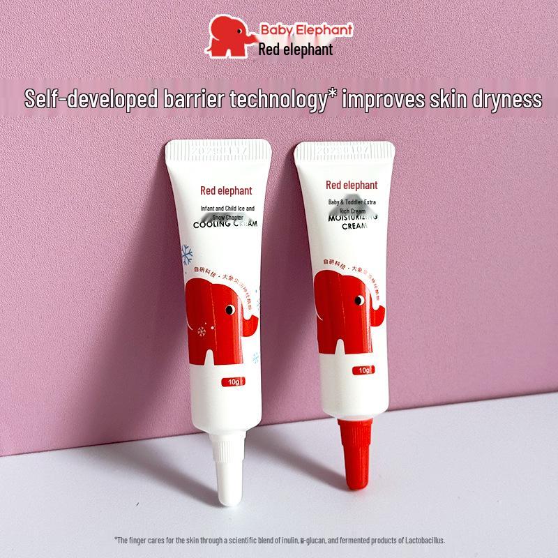 Roter Elefant Kindergesichtscreme - Feuchtigkeitsspendend & Pflegend für Säuglinge und Neugeborene