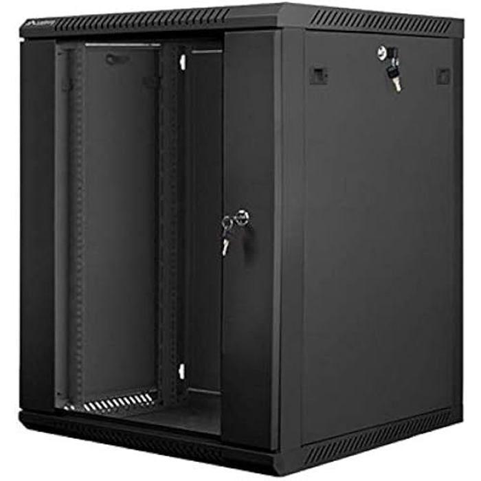 Armoire Murale - LANBERG - 15u - 600x600mm - Noir - Montage Facile