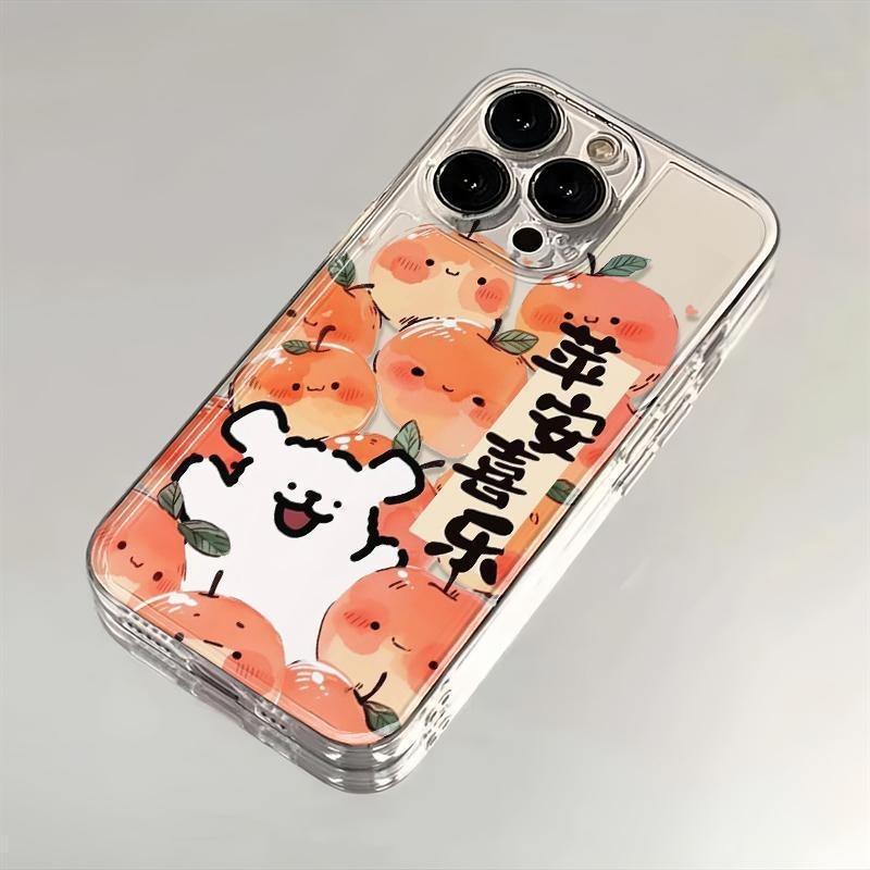 Everything goes well, Pear Puppy is suitable for iPhone15 cartoon mobile phone case 14promax soft case 13pro transparent 12/11.