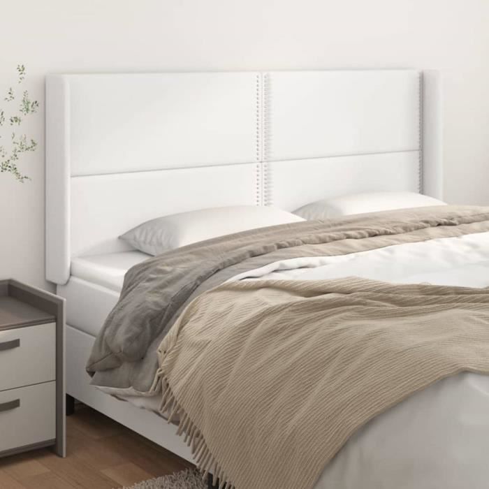 VidaXL Headboard with Ears White 163x16x118-128 Cm Faux Leather3119537