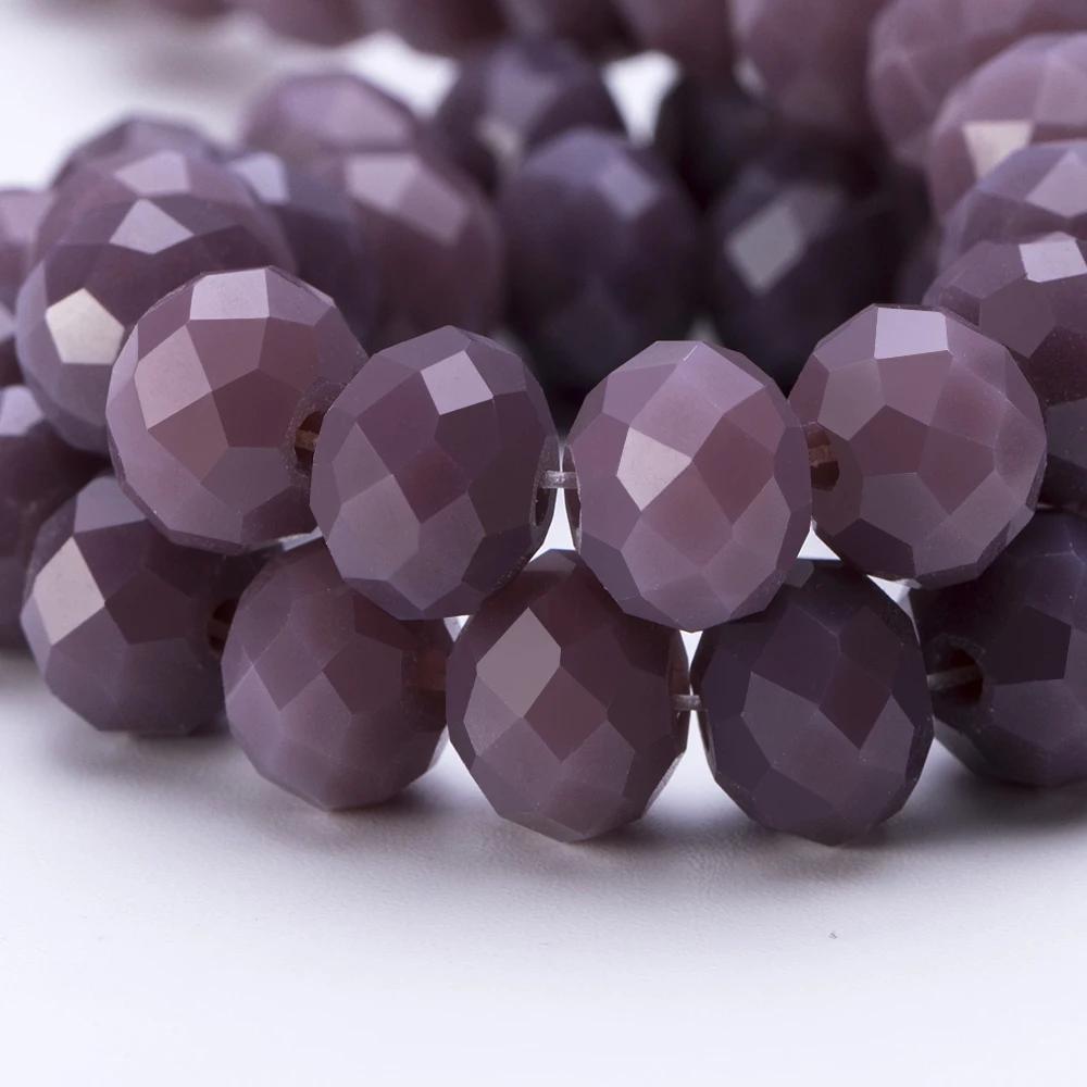 4 6 8 mm Rondell Kristallpärlor Fasetterade Porslinsglas Pärlor Lösa Avståndspärlor för Smyckestillverkning Handarbete Armband Halsband