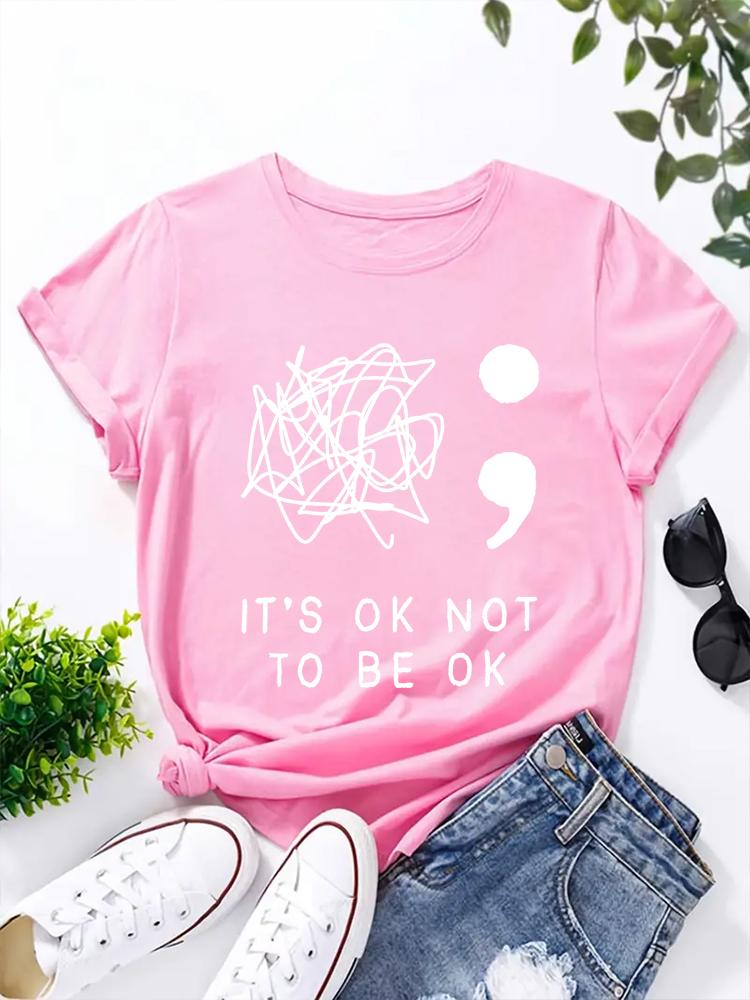 Suicide Prevention Awareness T Shirts Fo Women Im Its Ok To Not Be Ok Suicide You Matter Supporter Tee