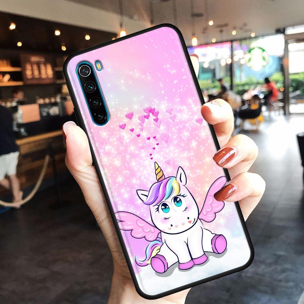Cute Cartoon Rainbow Unicorn Animal Phone Case For Xiaomi Redmi 9 9C NFC 9T 10 10C 6 8 A K40 K50 Pro Plus Soft Shell Cover Cases