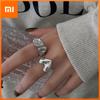 Original 925 Sterling Silver Heart Bump Rings For Women Counple Wedding Engagement Silver Women's Vintage Ring Fine Jewelry