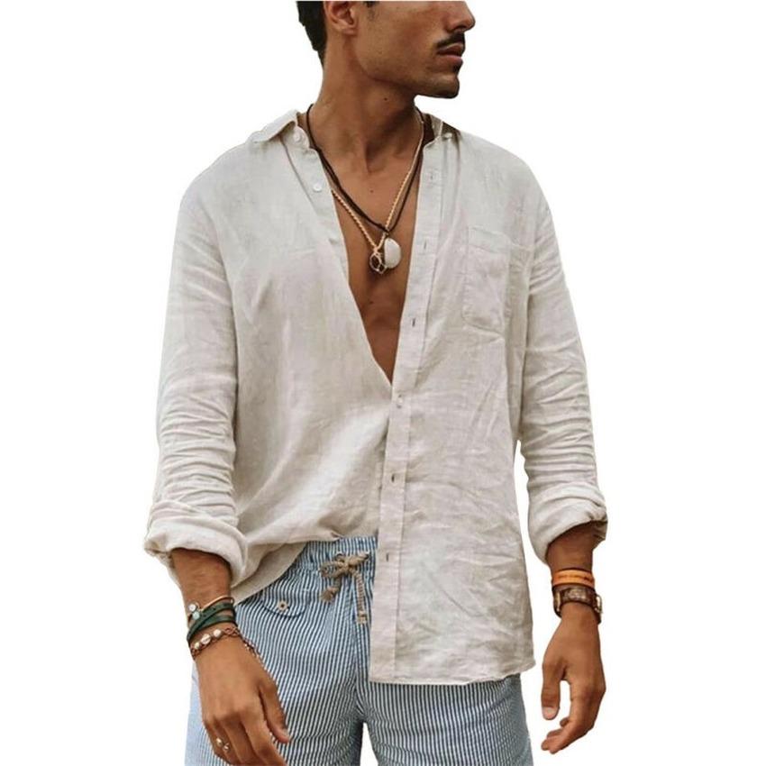 Cotton Blend Shirts Plus Size Men 