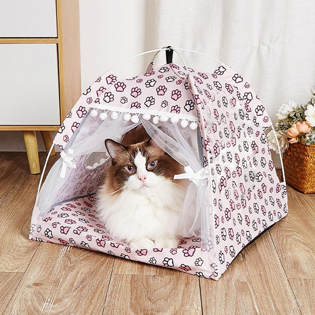 Pet Teepee Dogs Cat Bed for Cat Dogs Outdoor Camping Resting Tent Portable Lightweight Puppy Cat Pet Tent Moisture-Proof