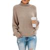 2026 Women's High Neck Loose Pullover Sweater - Autumn/Winter Plus Size European & American Style