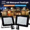 LED Floodlight Motion Sensor AC220V AC110V 10W-300W Waterproof Outdoor Projector Exterior Spotlight Outdoor Lamp  Wall Reflector