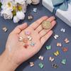 10/20/30pcs Random Colors Alloy Butterfly Charms Gold Plated Enamel Butterfly Pendants for Bracelets Necklaces DIY Making