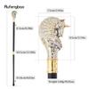 Golden White Horse Fashion Walking Stick Decorative Cospaly Vintage Party Fashionable Walking Cane Crosier 94.5cm