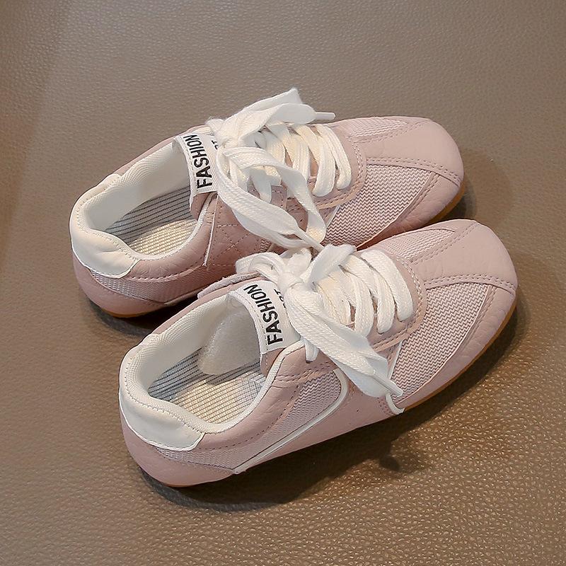 

Немецкие тренировочные кеды для девочек 2025 весна-осень новая корейская версия ретро дышащие универсальные дофаминовые легкие детские спортивные туфли 26