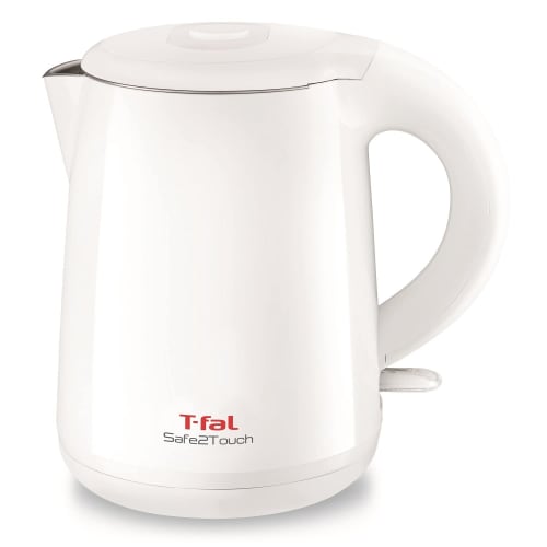

Электрический чайник Tefal объемом 1,0 л Safe to Touch White сохраняет тепло, не нагревается при прикосновении, открывается/закрывается одним нажатием одной руки KO2611JP