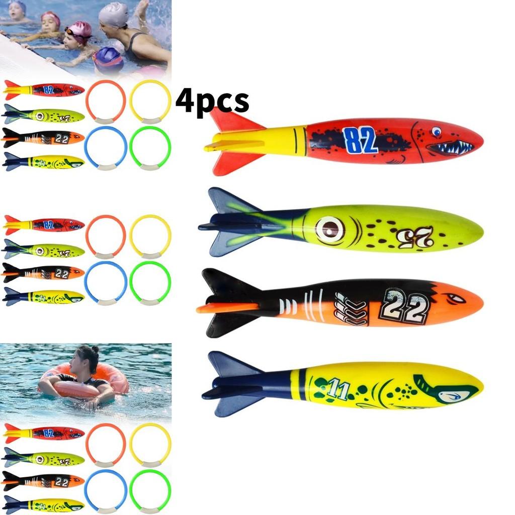 Childrens Floating Rings Torpedoes Diving Water Toy Set For Summer Pool Fun And Cognitive Development