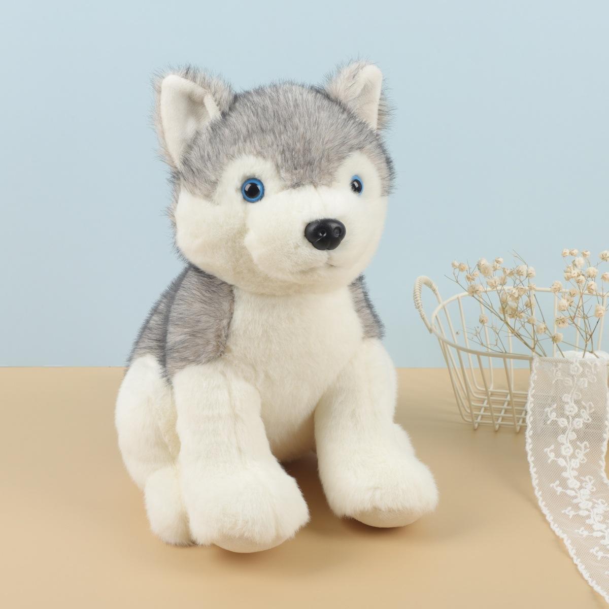 

Cute simulation puppy dog doll plush toy husky doll children soothing rag doll girl birthday gift 20cm